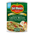 Del Monte French Green Beans No Salt Added, 14.5 oz — 24 Per Case