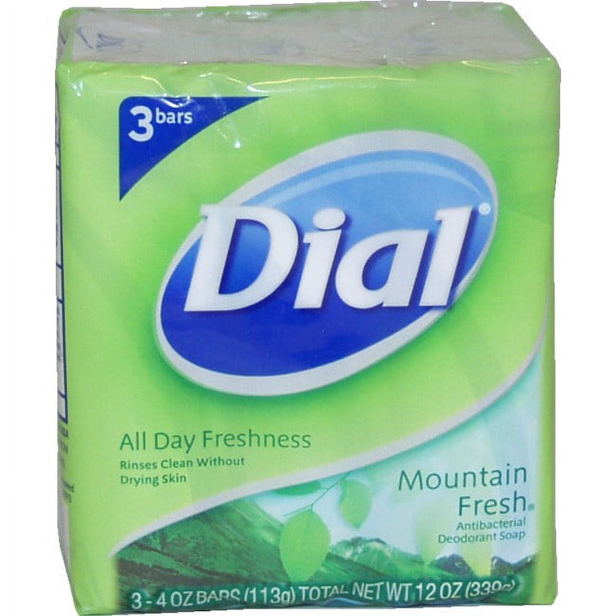 Dial Mountain Fresh Bar Soap, 4 oz, 3 Pack — 12 Per Case