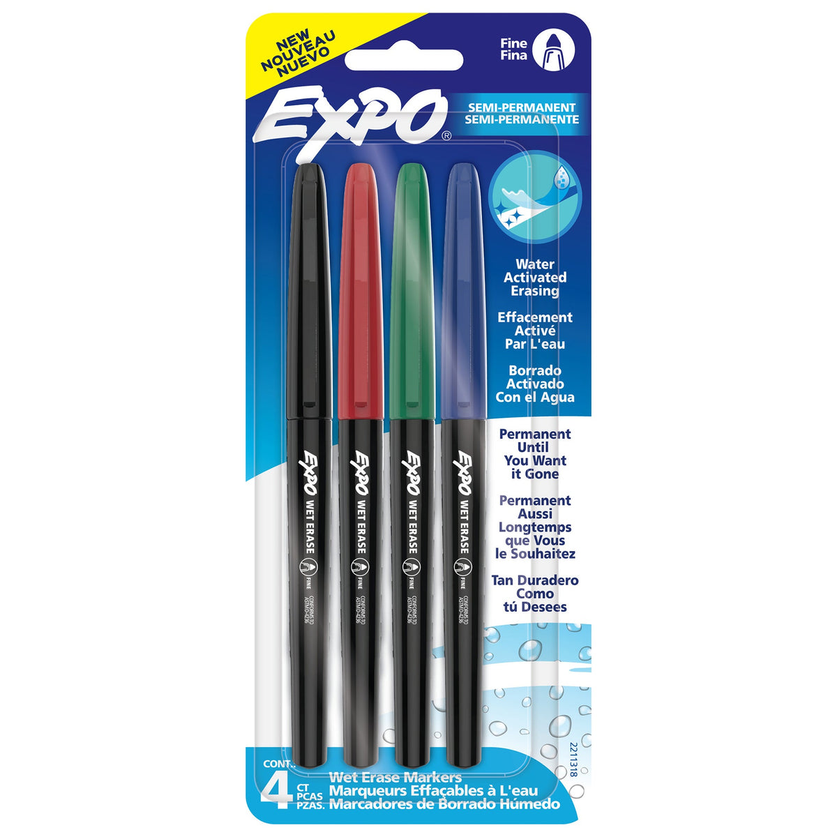 Expo Fine 4 Markers Assorted — Case of 48