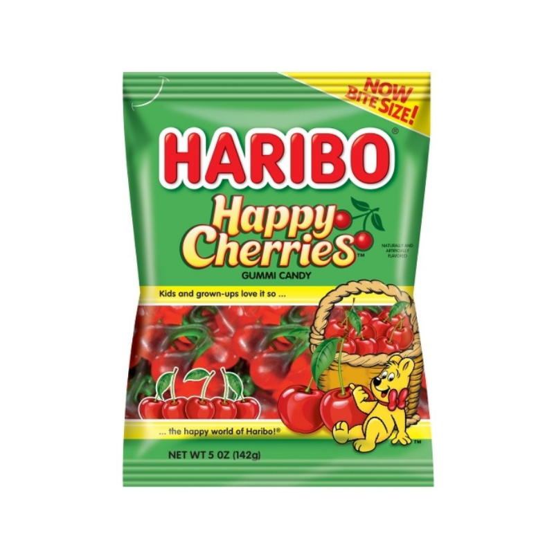 Haribo Cherry Gummi Bears, 5 oz — 12 Per Case