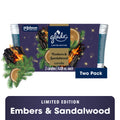 Glade Embers & Sandalwood Candle 2 Pack, 4.08 oz — 3 Per Case