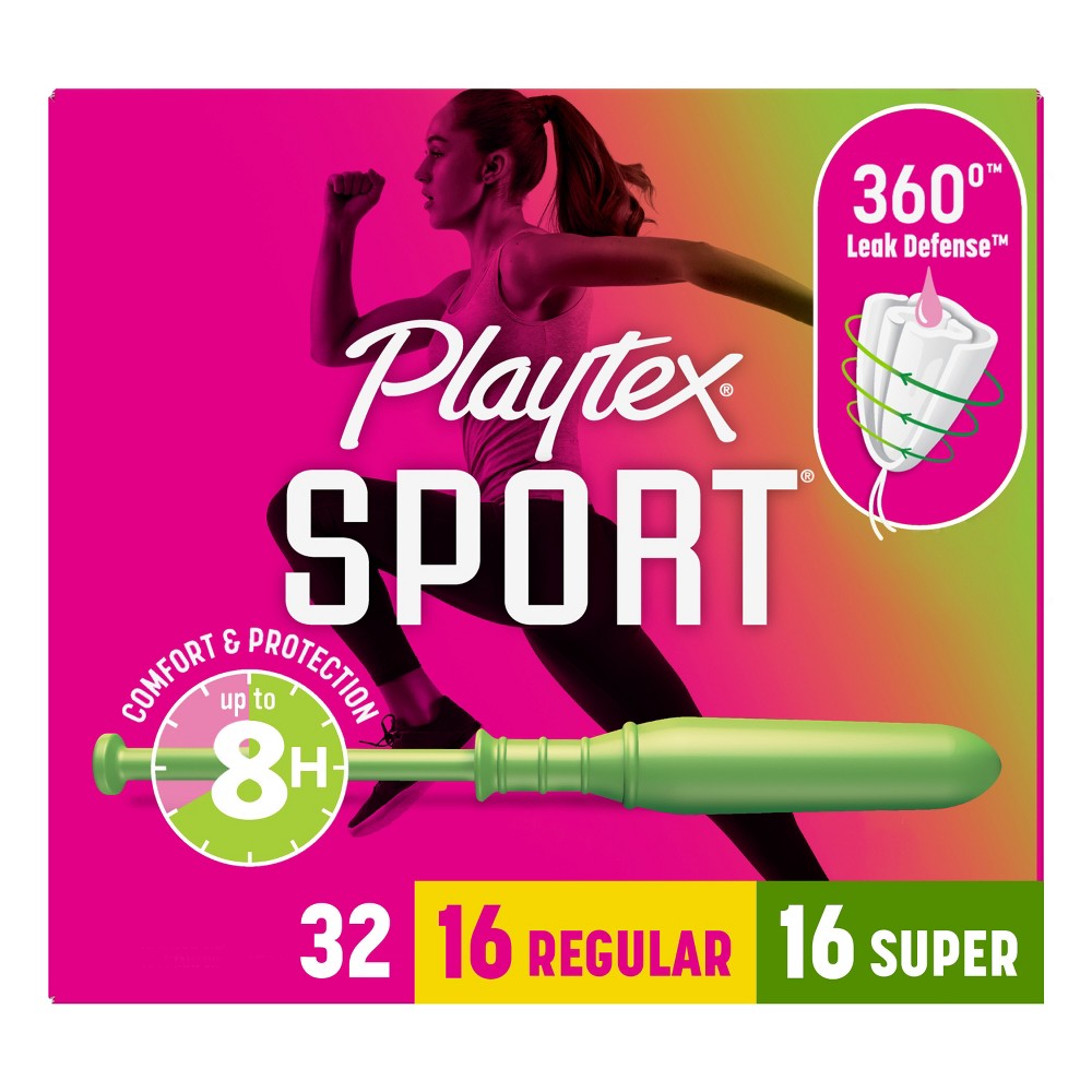 Playtex Sport 32 ct Reg/super — Case of 12