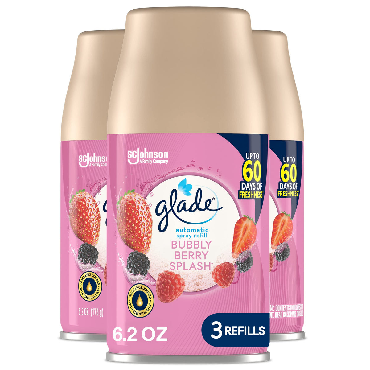 Glade Bubbly Berry Splash 3 Pack, 6.8 oz — 1 Per Case