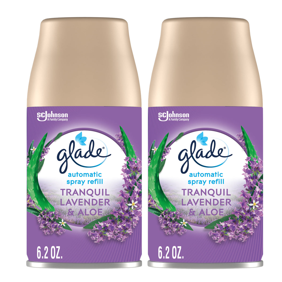 Glade Automatic Spray Refills Lavender & Vanilla, 2 x 6.2 Ounce — 3 Per Case