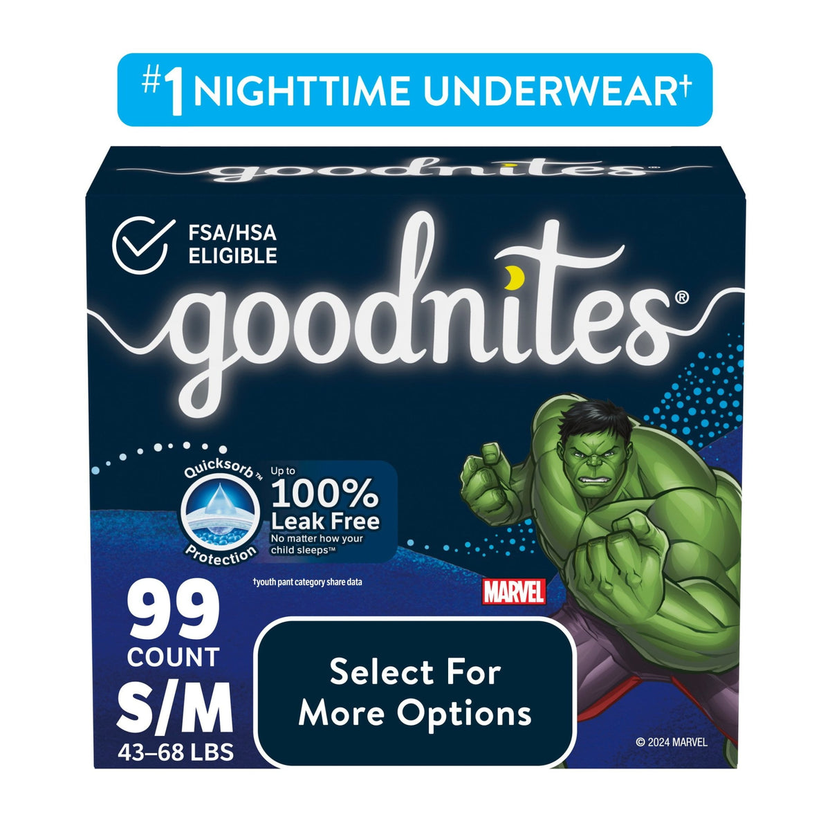 Huggies Goodnite Jmb SM Boy 14s — Case of 4