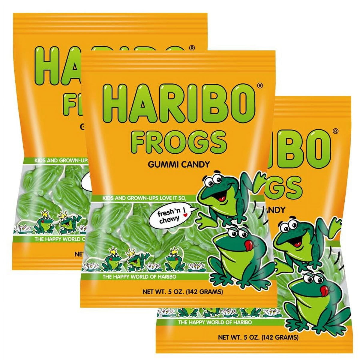 Haribo Frogs Gummi Candy, 5 oz — 12 Per Case