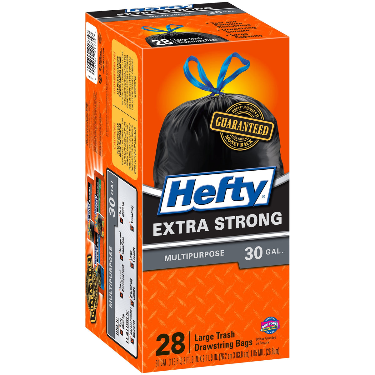 Hefty Cinch Trash Bags 30 g 28 ct — Case of 6