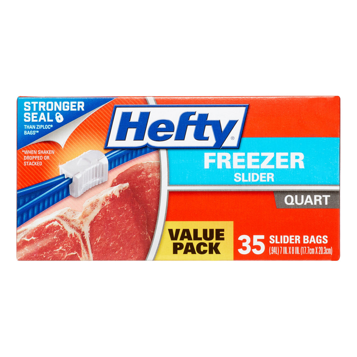 Hefty Slider Bag Quart Frzr 35c — Case of 9