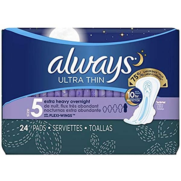 Always Ultra Extra Heavy Overnight Pads, 24 ct — 3 Per Case