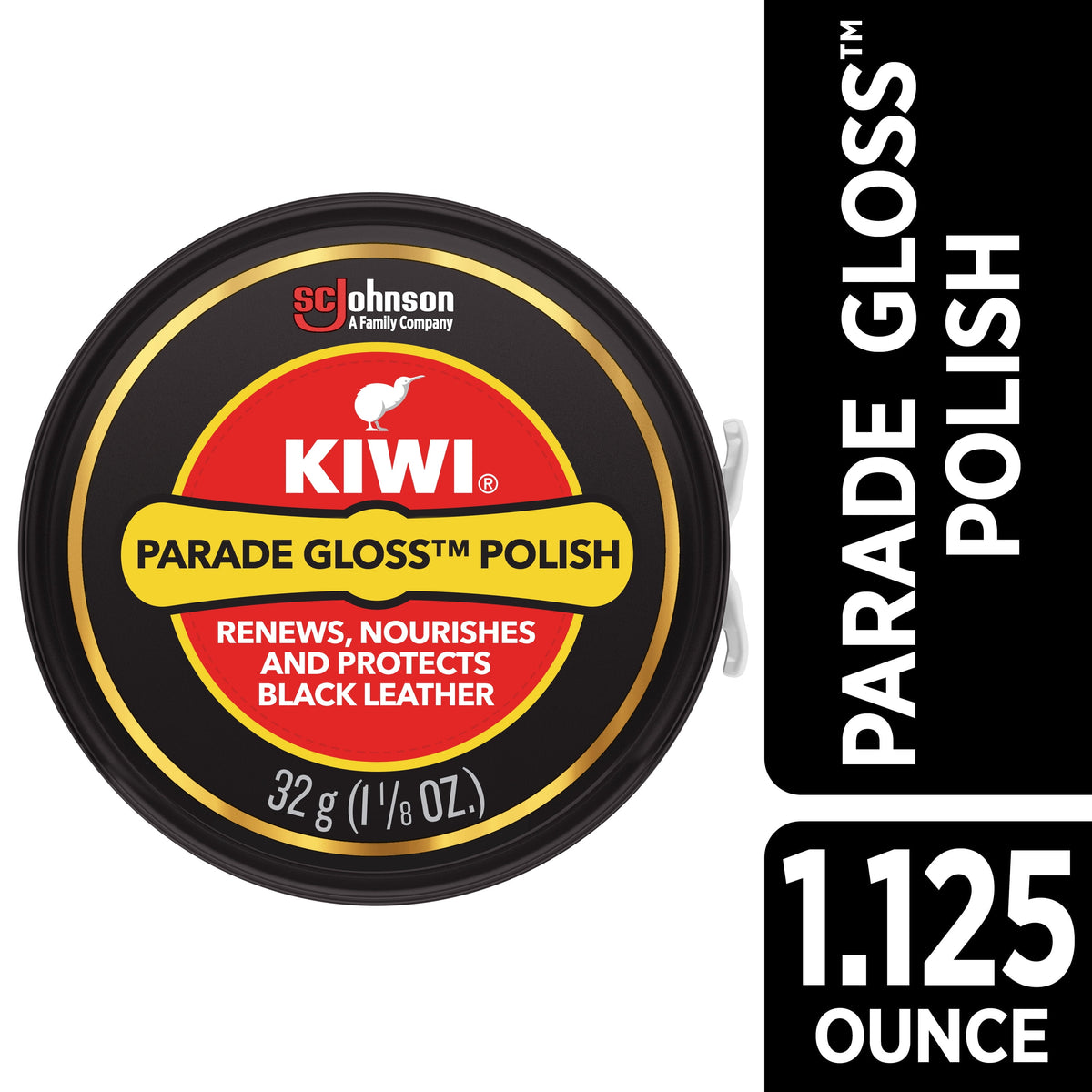 KIWI Parade Gloss Black, 1.125 oz — 48 Per Case