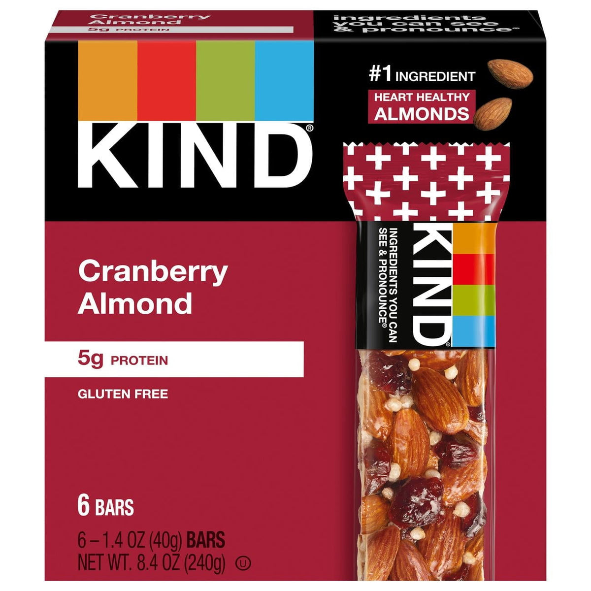 KIND Cranberry Almond Bar, 1.4 oz — 72 Per Case