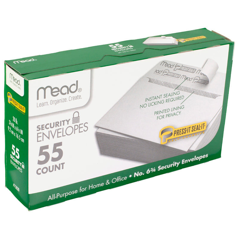 Mead Press-N-Seal #10 Envelopes, 45 ct — 24 Per Case