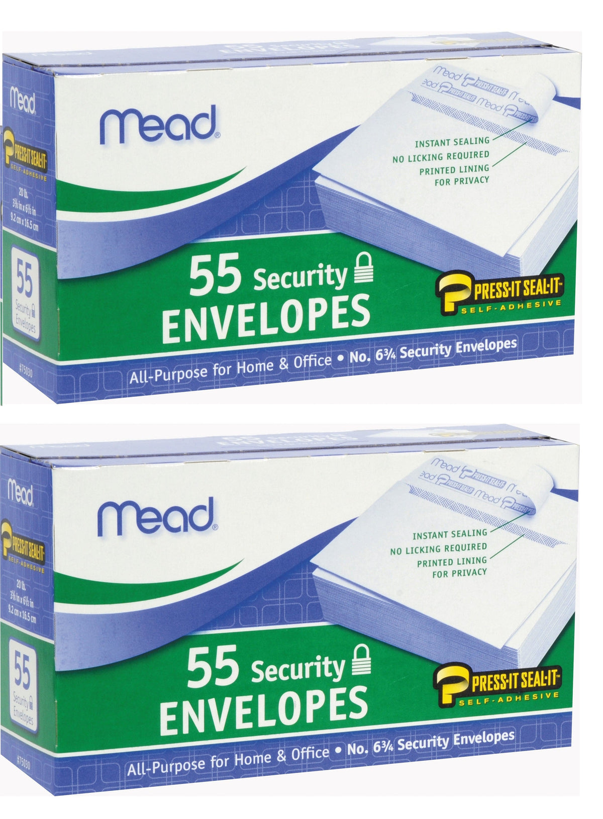 Mead Press-it Seal-it Envelopes, 55 Count — 24 Per Case
