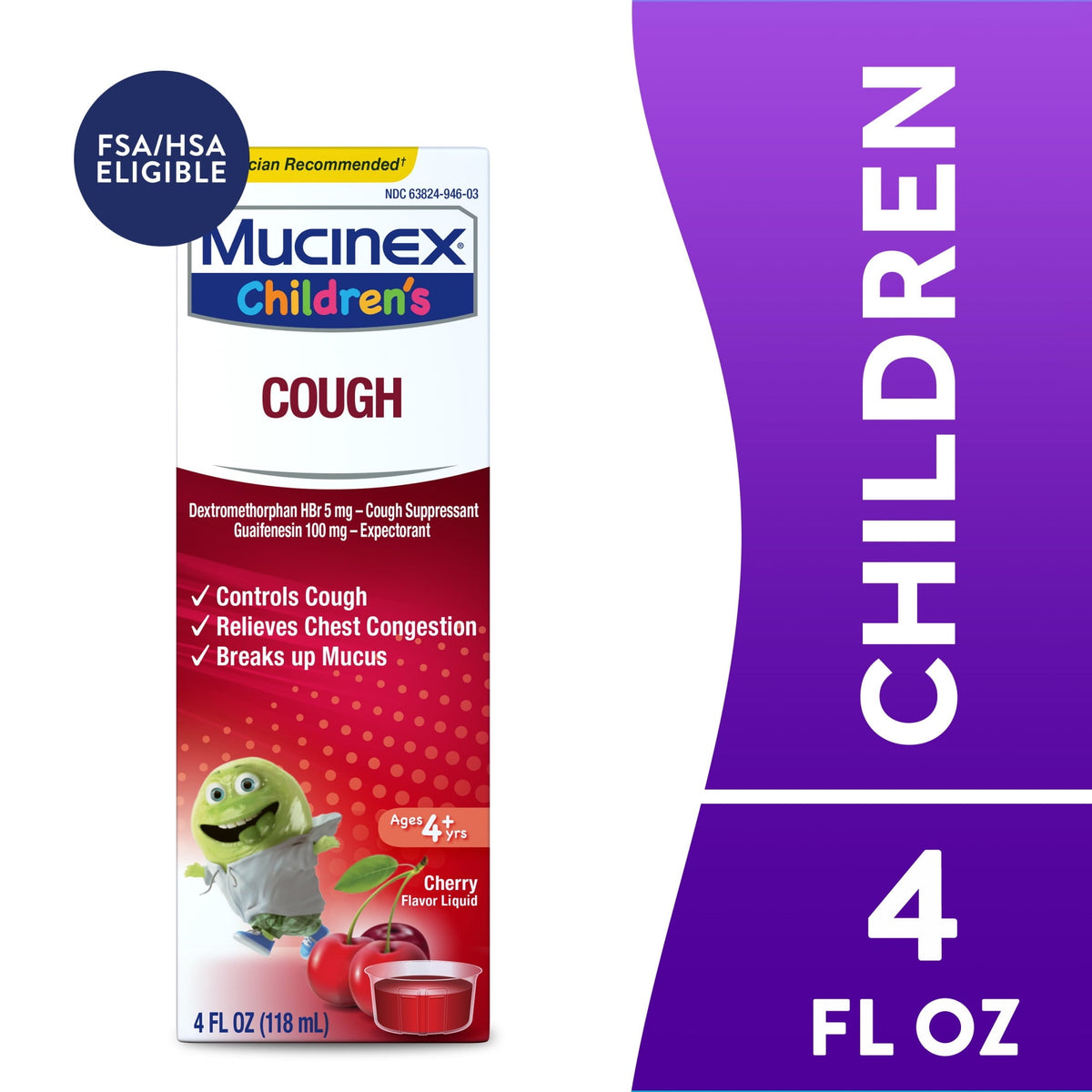 Mucinex Childs Cough Sup CH 4 oz — Case of 6