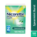 Nicorette Gum Fruit 100 ct 2mg — Case of 12