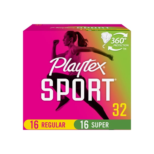 Playtex Sport Regular Unscented, 18 Count — 12 Per Case