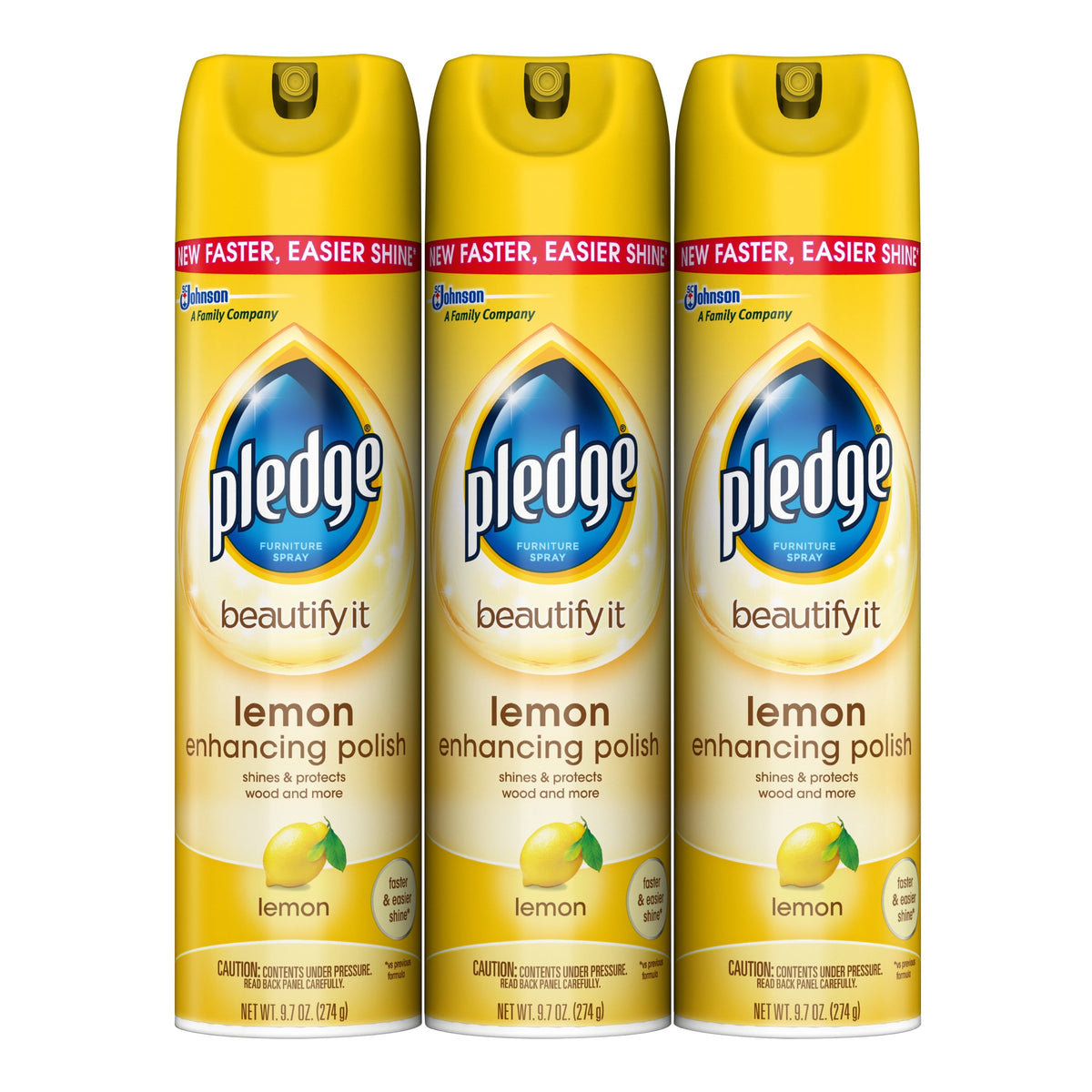 Pledge Lemon 9.7 oz — Case of 6