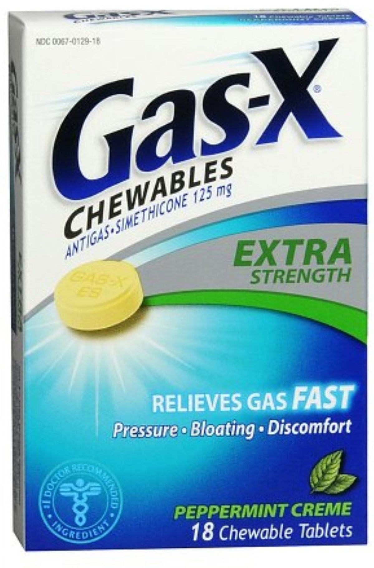 Gas-X Extra Strength Peppermint Tablets 18 ct — Case of 24
