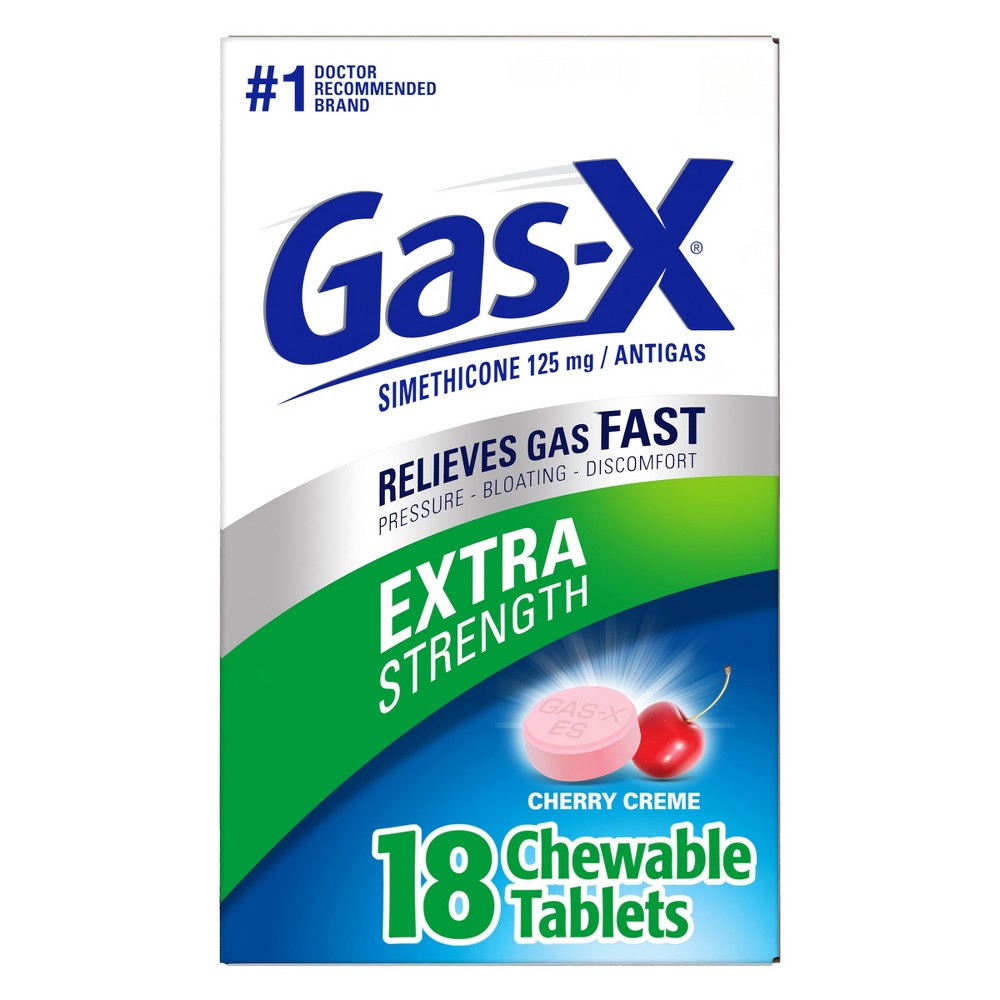 Gas-X Extra Strength Cherry Creme 18 ct — Case of 4 x 6-ct (24 total)