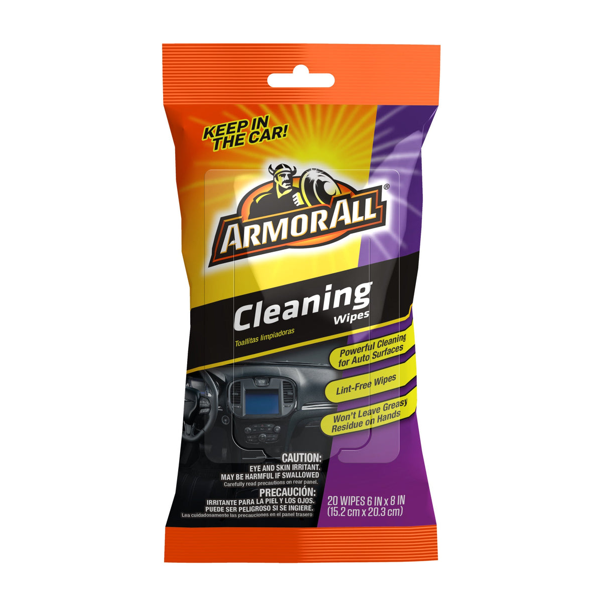 Armor All Cleaning Wipes Pouch 20 ct — Case of 6