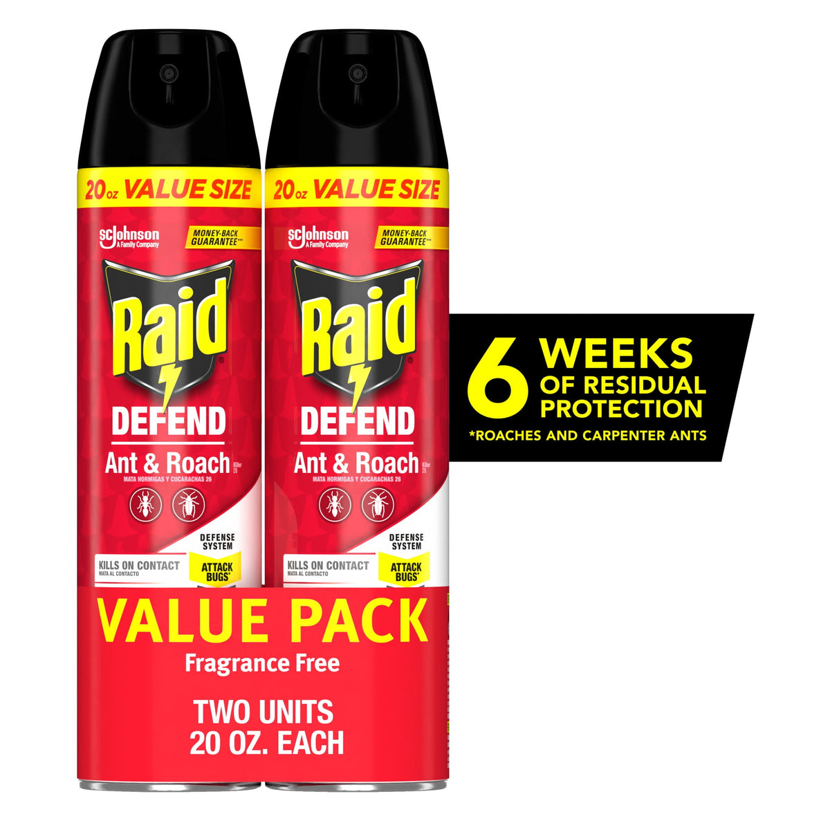 Raid Defend Ant & Roach Killer Lavender, 20 oz — 12 Per Case