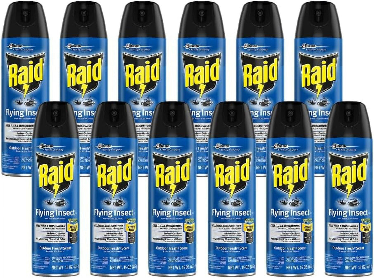 Raid Max Flying Insect Killer, 15 oz — 12 Per Case