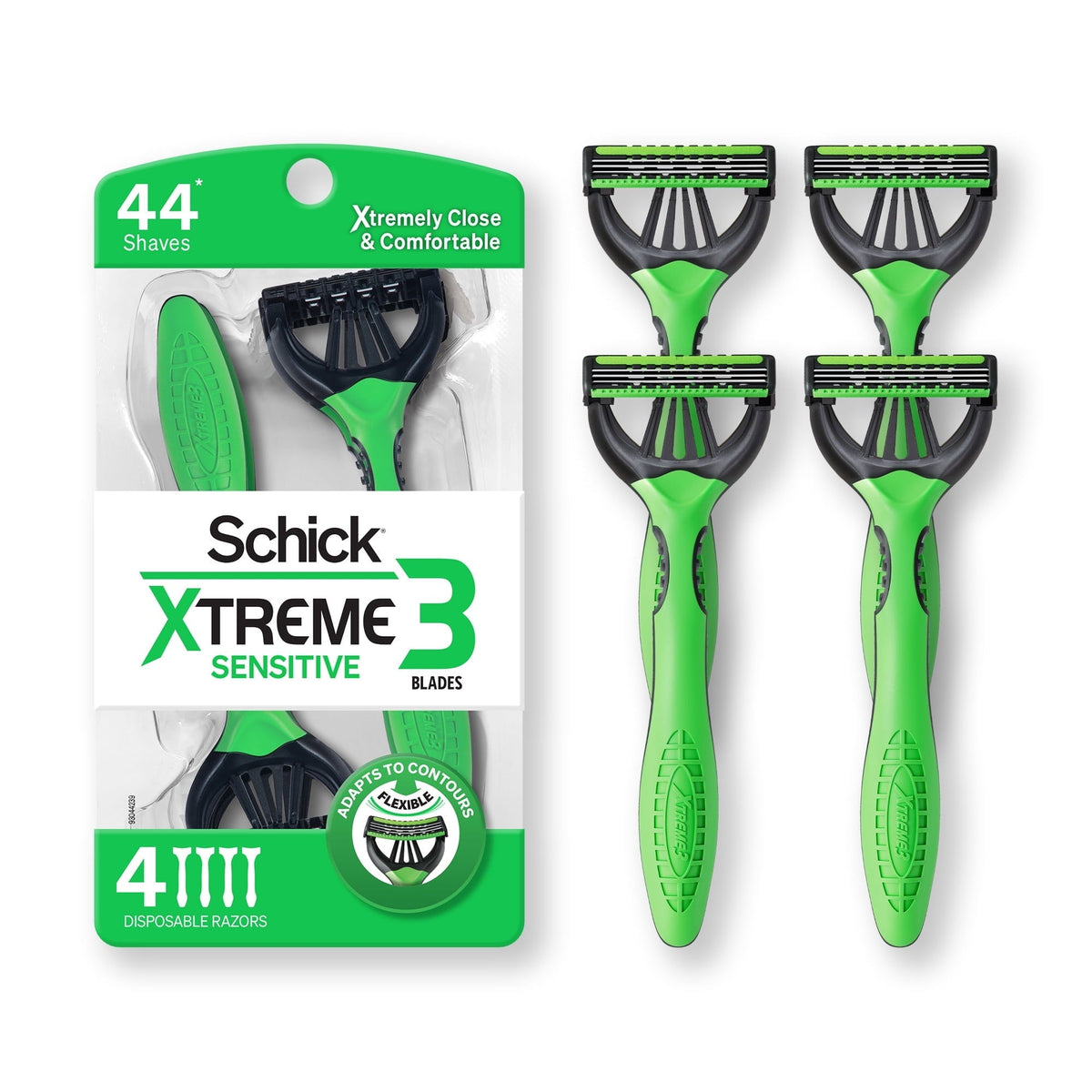 Schick Xtreme 3 Men's Sensitive, 4 Count — 12 Per Case
