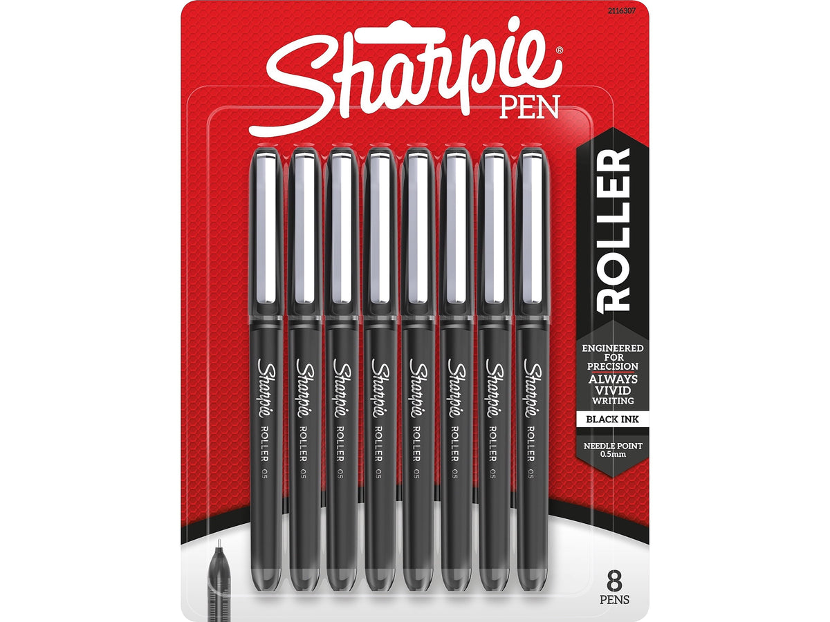 Sharpie Roller Black, 2 Count — 48 Per Case