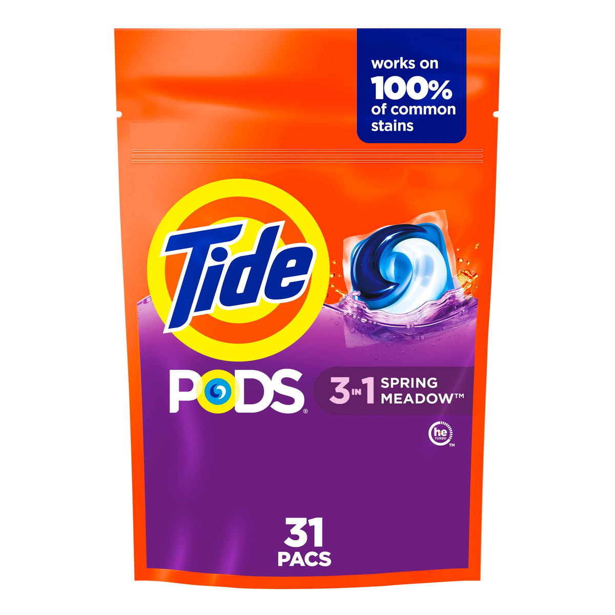 Tide PODS Spring Meadow, 31 ct — 4 Per Case