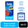 Ziploc Suso Freezer Gallon, 40 ct — 9 Per Case
