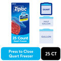 Ziploc Suso Freezer Quart, 25 ct — 9 Per Case