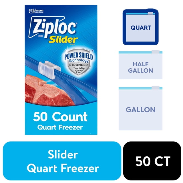 Ziploc Suso Freezer Quart, 50 ct — 9 Per Case