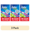 Ziploc Power Guard Slider Storage Quart, 50 ct — 9 Per Case
