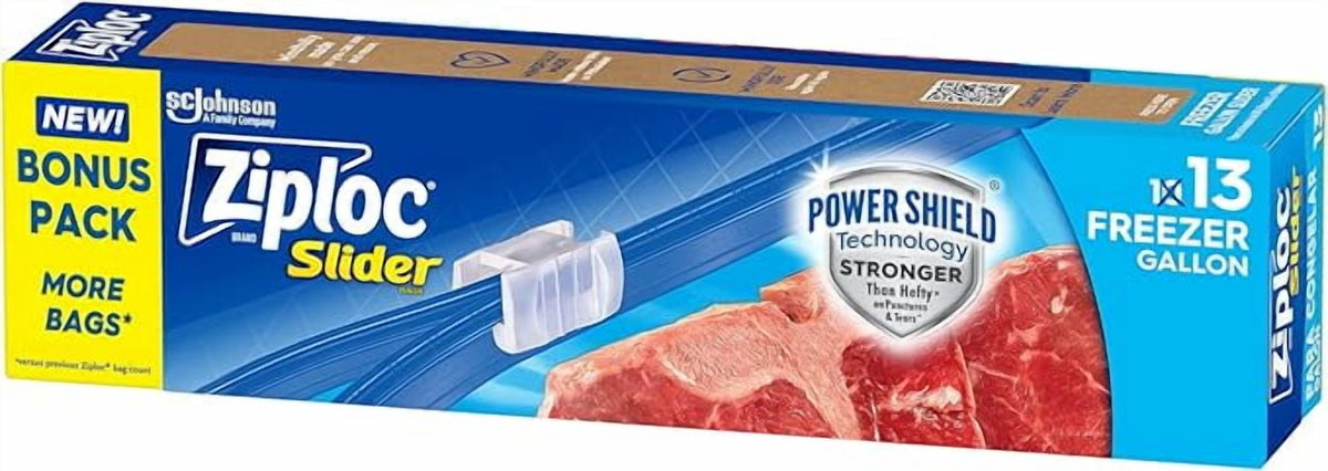 Ziploc Suso Freezer Bag Gallon, 13 ct — 12 Per Case