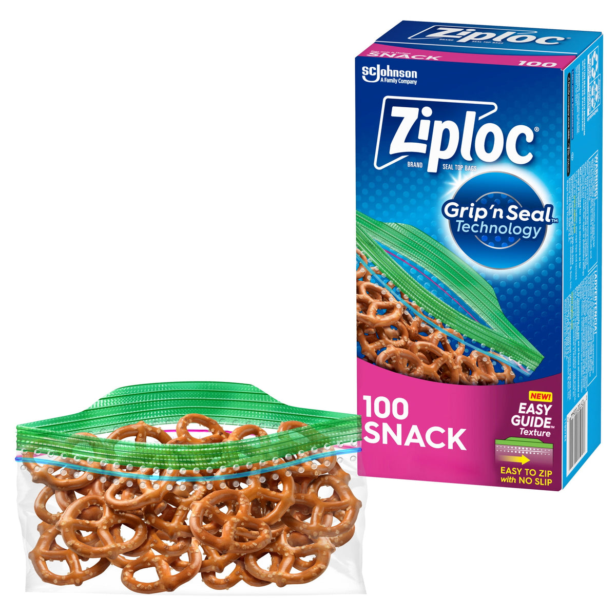 Ziploc Easy Guide Snack, 100 ct — 12 Per Case