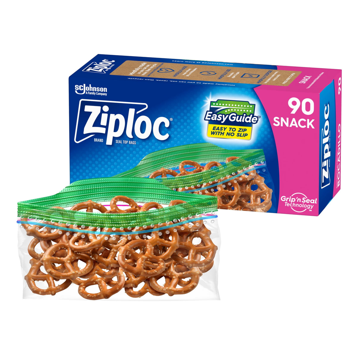 Ziploc Easy Guide Snack 90 CT — 9 Per Case