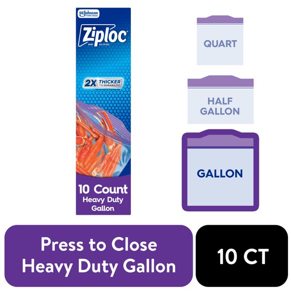 Ziploc Suso Storage Gallon, 10 ct — 9 Per Case