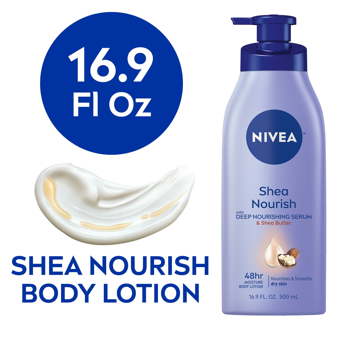 Nivea Deep Nourishing Shea Butter Body Lotion, 16.9 oz — 12 Per Case