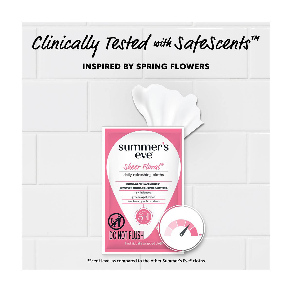 Summer's Eve Floral Cloths, 12 Count — 12 Per Case