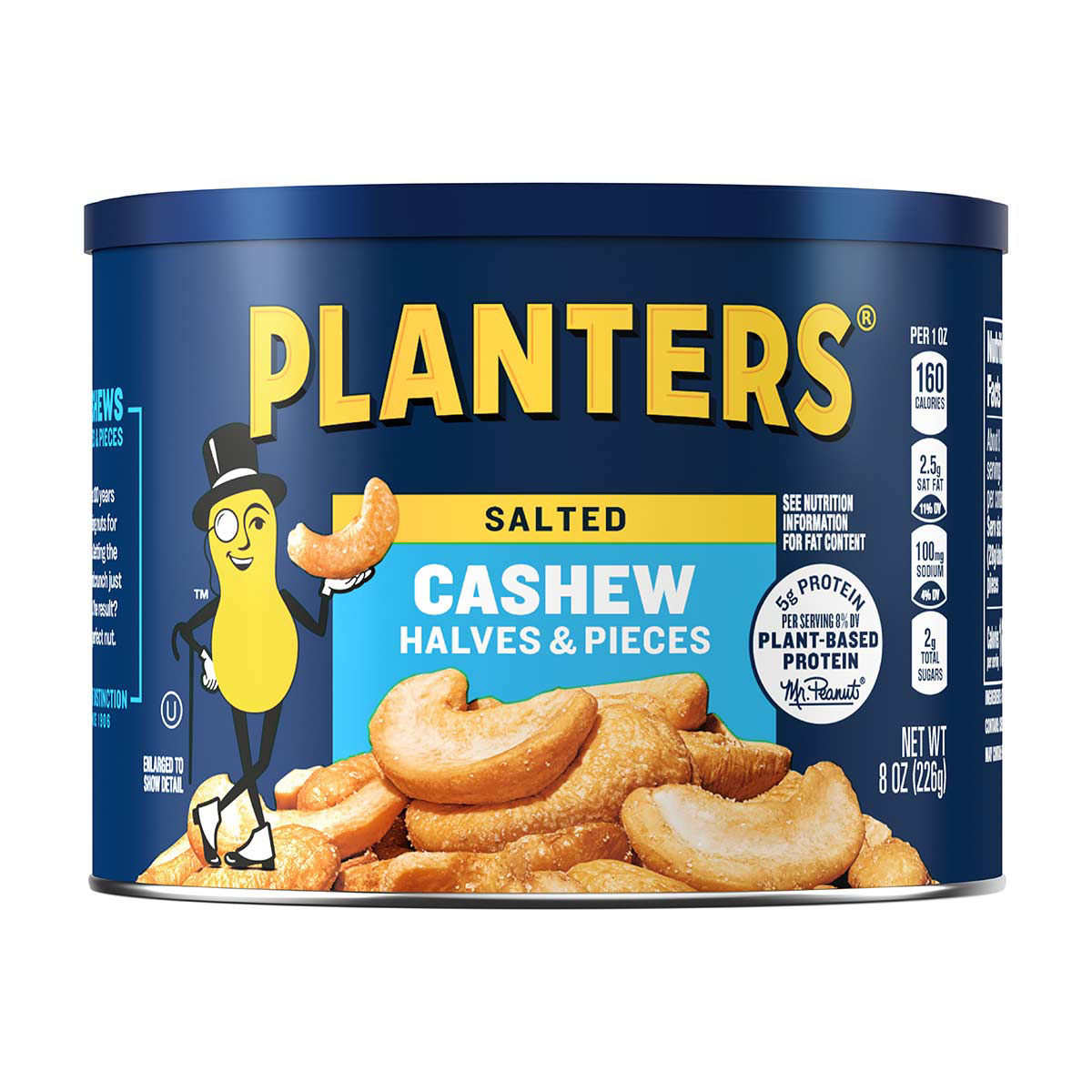 Planters Cashew Halves, 8 oz — 12 Per Case