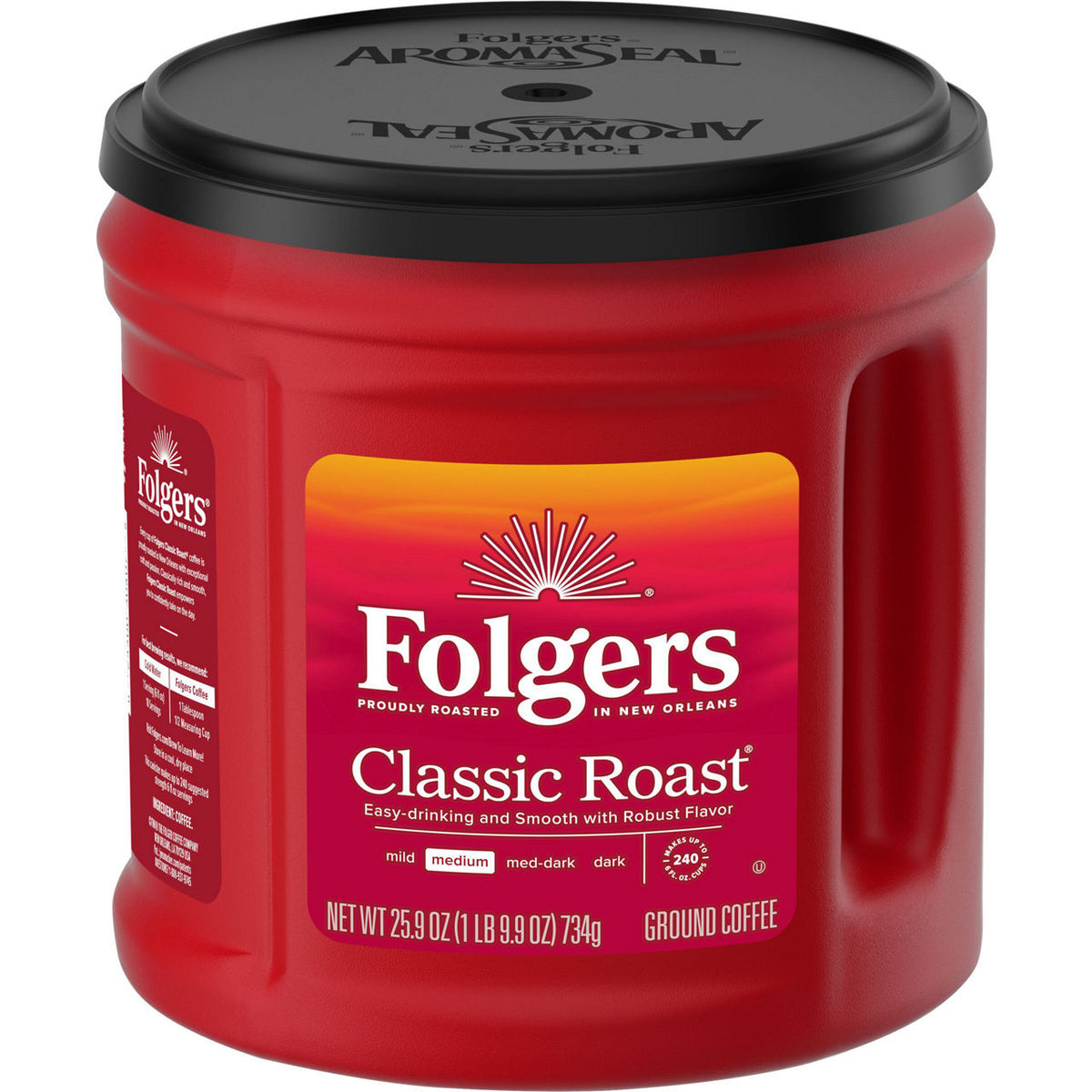 Folgers Classic Roast Coffee, 25.9 oz — 6 Per Case