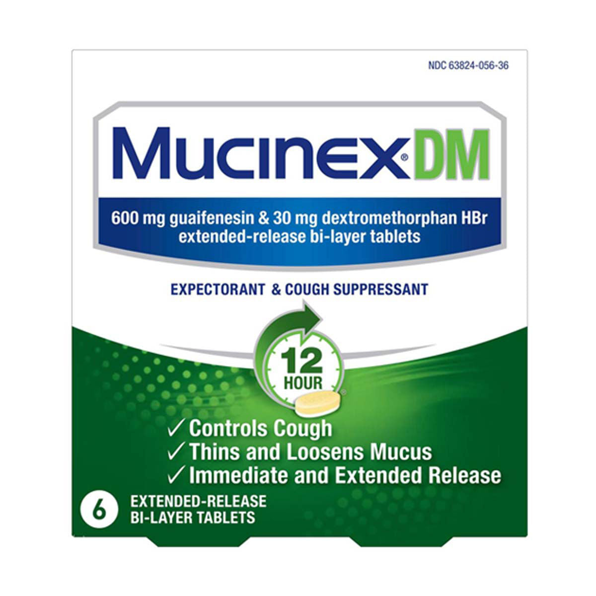 Mucinex DM 6 ct Reg Strength — Case of 24