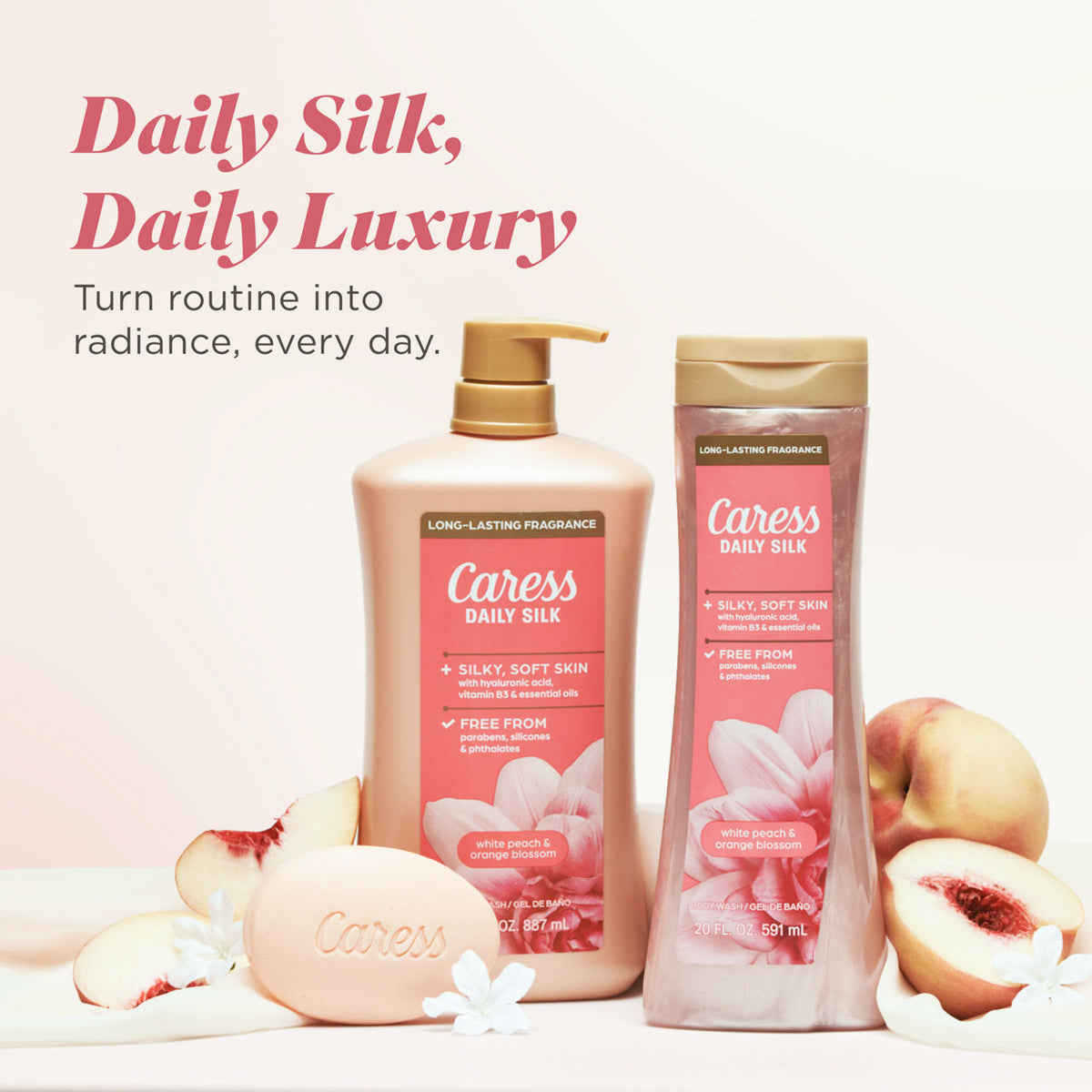 Caress Daily Silk Body Wash, 20 oz — 4 Per Case