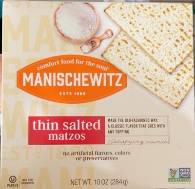 Manischewitz Matzo Thin Salted - 10 oz — Case of 12