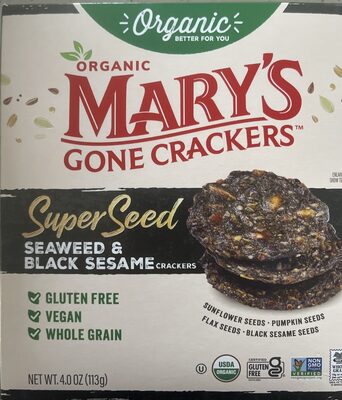 Marys Gone Crackers Cracker Swd Black Ses Spsd - 4 oz — Case of 6