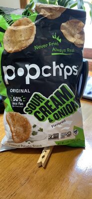 Popchips Chip Sour Cream & Onion - 5 oz — Case of 12