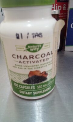 Natures Way Charcoal Activted 100 Cp - 100 capsules — Case of 12