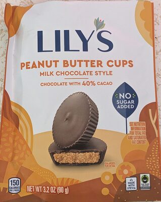 Lilys Sweets Chocolate Milk Chocolate Peanut Butter Cup - 3.2 oz — Case of 12