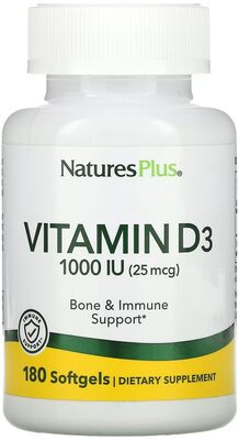 Naturesplus Vitamin D3 1000IU - 180 softgels — Case of 33