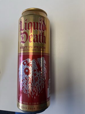 Liquid Death Tea Iced Rest In Peach - 19.2 fl oz — Case of 12